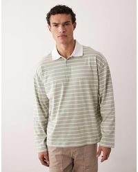ASOS - Oversized Long Sleeve Polo Shirt - Lyst