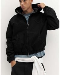 Pull&Bear - Hooded Bomber Jacket - Lyst