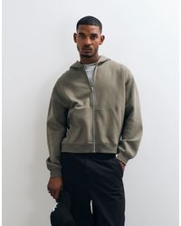 ASOS - Essentials Oversized Boxy Zip Up Hoodie - Lyst