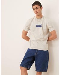 Calvin Klein - Centre Block Logo T-shirt - Lyst