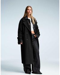 Bershka - Soft Trench Coat With Belt - Lyst