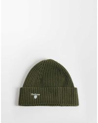 Barbour - Cascade Knitted Logo Beanie - Lyst
