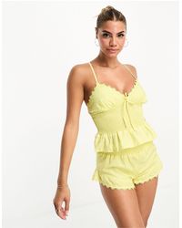Boux Avenue - Daisy Shirred Broderie Cami And Short Set - Lyst