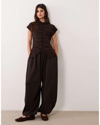 ASOS - Placket Detail High Neck Button Through Top - Lyst