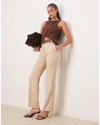 ASOS - Tall Tailored Slim Straight Pants With Belt - Lyst