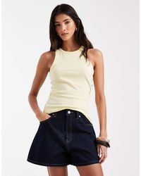 Pieces - Tanktop Met Racerhals - Lyst