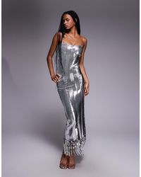 Vesper - Cami Strap Square Neck Sequin Midaxi Dress - Lyst