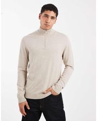 Only & Sons - Quarter Zip Knitted Jumper - Lyst