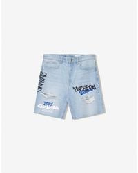 Bershka - – bermuda-shorts aus denim - Lyst