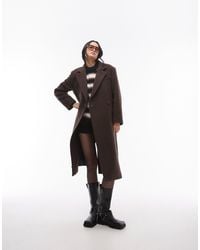 & Other Stories - Wool Blend Oversized Midi Length Coat With Asymmetric Button Detail - Lyst