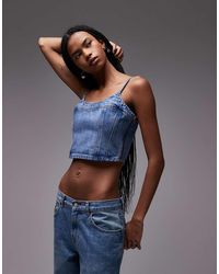 Levi's - Denim Cami Corset Top - Lyst