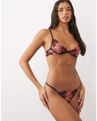 Bluebella - Calantha Floral Embroidery String Thong - Lyst