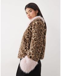 Kaiia - Exclusive Faux Fur Contrast Trim Jacket - Lyst