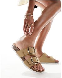 New Look - – flache sandalen zum hineinschlüpfen mit doppelriemen - Lyst