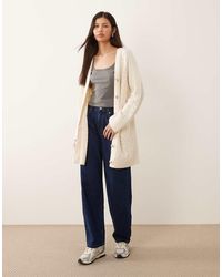 Abercrombie & Fitch - Cable Knit Longline Cardigan - Lyst