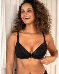 Pour Moi - Taylor Lace Non Padded Plunge Side Support Bra - Lyst