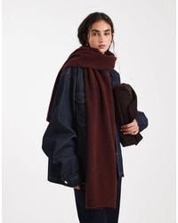 ASOS - Fluffy Knit Scarf With Wool - Lyst