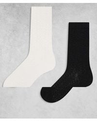 Monki - 2 Pack Pointelle Ankle Socks - Lyst