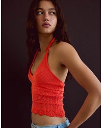 Bershka - Rustic Knit Halter Top - Lyst