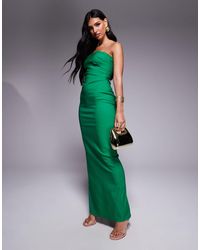 Vesper - – trägerloses maxikleid aus bengaline - Lyst