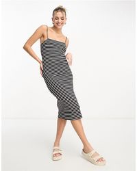 Urban Revivo - Stripe Cami Midi Dress - Lyst