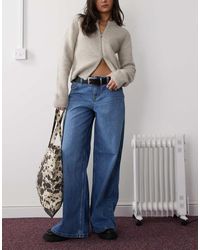 Noisy May - Andy Low Rise Wide Leg Jeans - Lyst