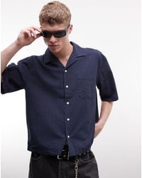 Weekday - – kurzärmliges, kariertes oversize-hemd - Lyst