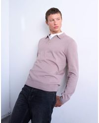TOPMAN - Essential Knitted Button Polo - Lyst