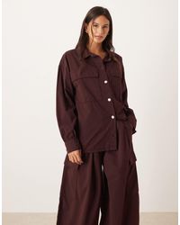 ASOS - Oversized Cotton Shirt With Cargo Pockets - Lyst
