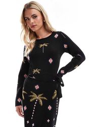 Never Fully Dressed - Petite Havanna Knitted Mini Dress - Lyst