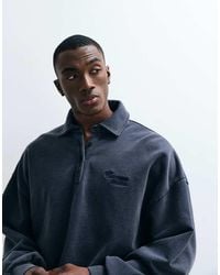 CERNUCCI - 100% Cotton Long Sleeve Oversized Logo Rugby Polo Shirt - Lyst