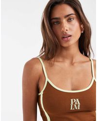 ASOS - Contrast Strap Cami With Palm Graphic - Lyst