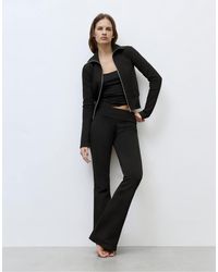 Pull&Bear - Pantalon évasé en maille interlock - Lyst