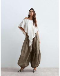 ARRANGE - Waist Seam Balloon Leg Trousers - Lyst