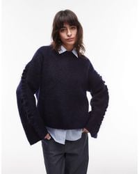 ARKET - Fluffy Mohair Wool Blend Sweater With Wide Sleeves - Lyst