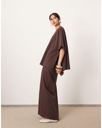 ASOS - Premium Heavy Weight Textured Jersey Column Maxi Skirt Co-Ord - Lyst