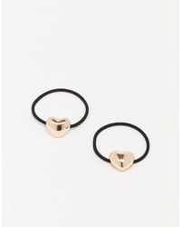ASOS - Pack Of 2 Hairbands With Heart Detail - Lyst
