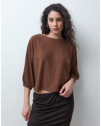 ASOS - Knitted Oversized Jumper With Blouson Sleeves - Lyst
