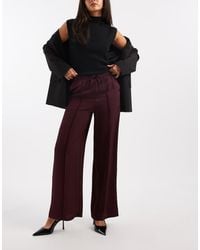 New Look - Satin Wide Leg Trousers - Lyst