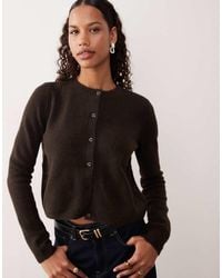 Jdy - Crew Neck Cardigan With Wool - Lyst