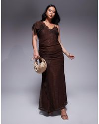 ASOS - Asos Design Curve Asymmetric Lace Strappy Maxi Dress With Full Hem - Lyst