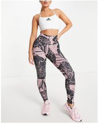 Adidas Floral Leggings for Women - Up to 70% off | Lyst