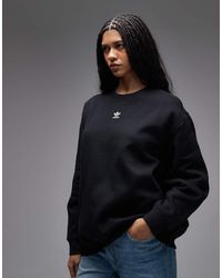 adidas Originals - Essentials Crew Neck Oversized Sweatshirt - Lyst