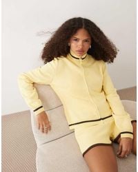 ASOS - Knitted Funnel Neck Zip Up Jacket Co-Ord - Lyst