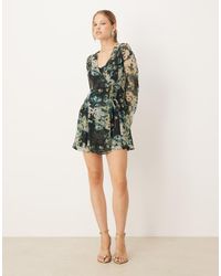 ASOS - Wrap Mini Dress With Ties - Lyst