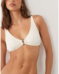 4th & Reckless - Crinkle Ring Detail Scoop Neck Bikini Top Co-Ord - Lyst