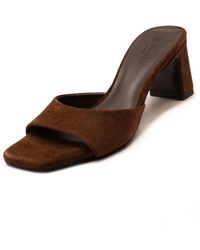 OFF THE HOOK - 'Park' Suede Leather Block Heel Heeled Sandals - Lyst