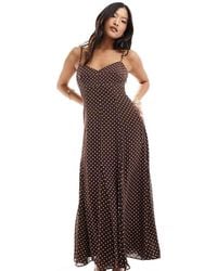 Forever New - Vestito Al Polpaccio A Pois Con Spalline Sottili - Lyst