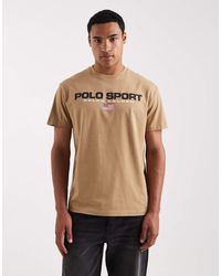 Polo Ralph Lauren - Sport Flag Logo Chest Print T-shirt Classic Fit - Lyst
