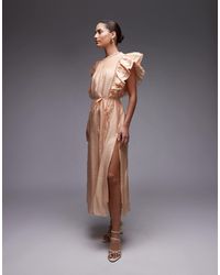 & Other Stories - Midaxi Dress With Pintuck Bodice And Double Ruffle Sleeves - Lyst